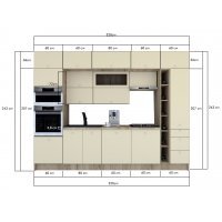 Bucatarie ZONE B 320 FRONT MDF K002 / decor 232